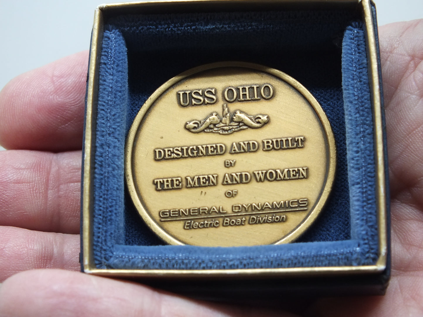 USS Ohio Bronze Rollout Coin General Dynamics Electric Boat SSBN 726